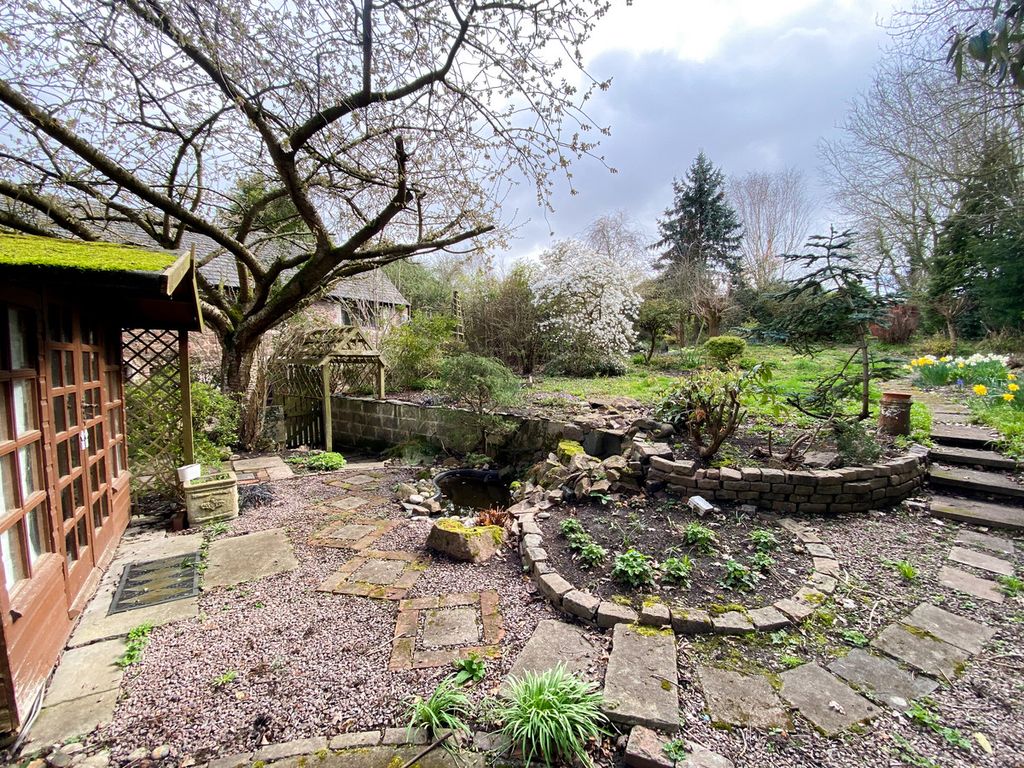 Garden street entrance, "Wendy House" and pond