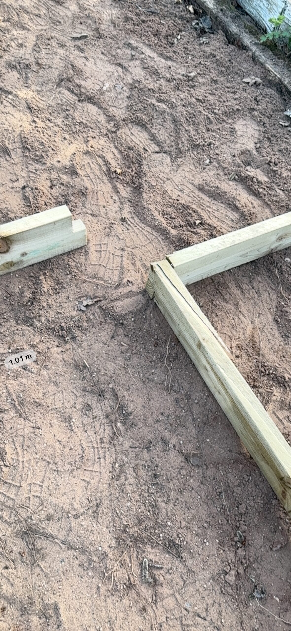 Trial fitting and measuring the spacing for the beds