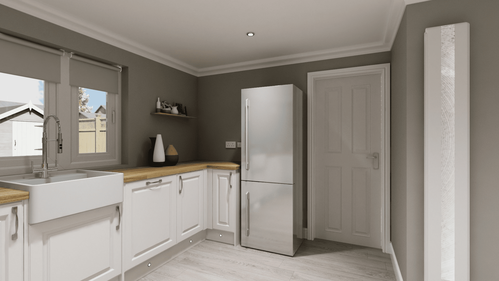 Wren's render of the planned kitchen