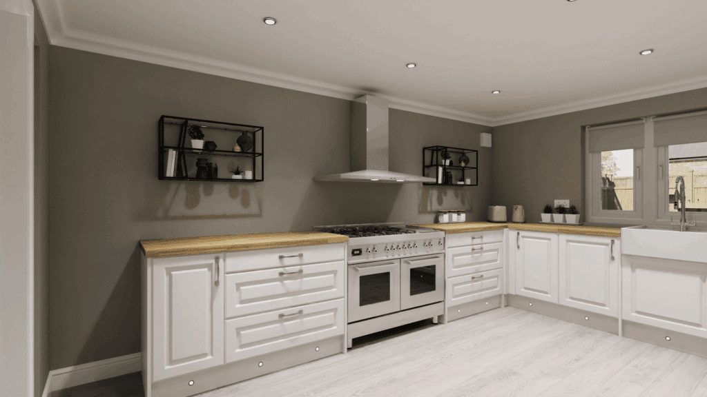 Wren's render of the planned kitchen