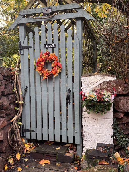 Main garden gate in October 2025