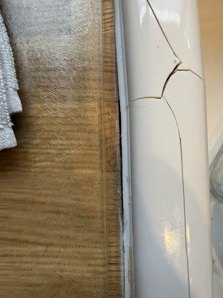 The 2nd cracked sink