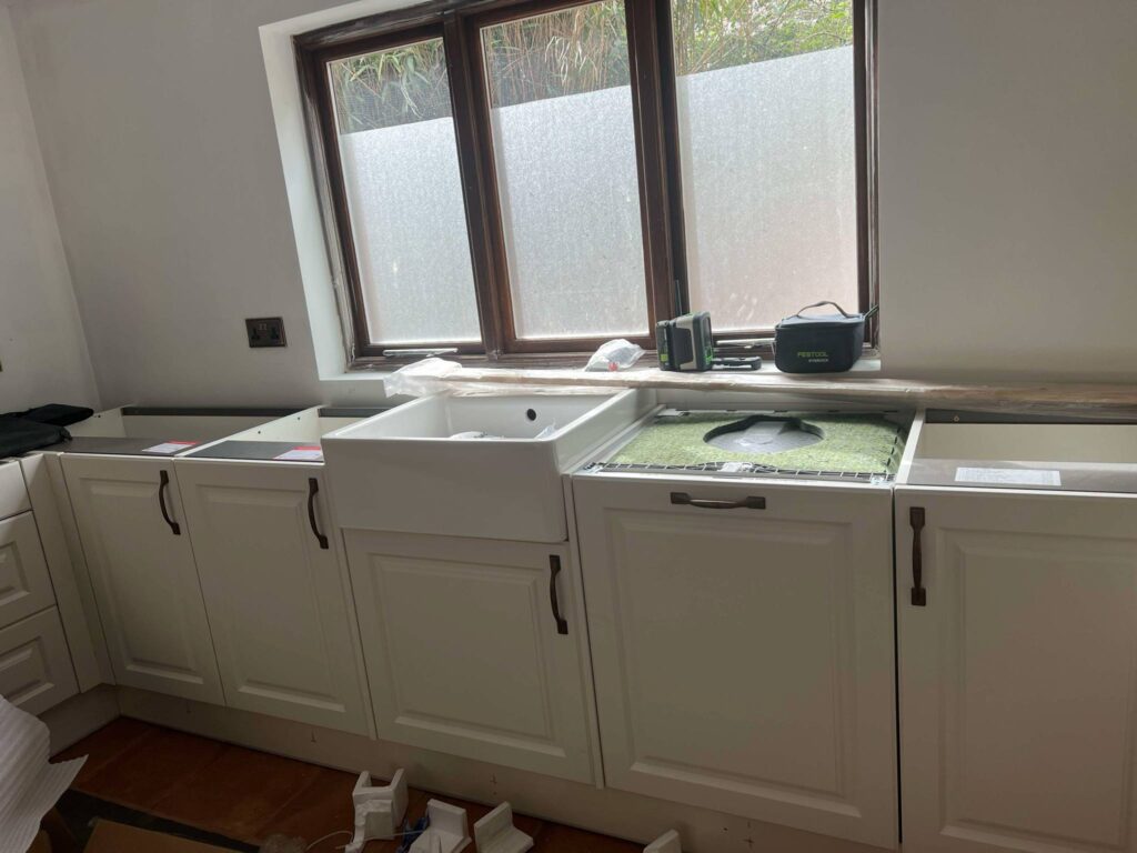 Cupboard door handles going on